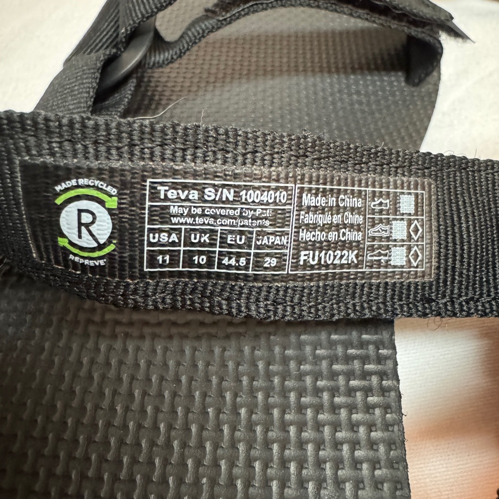 Teva Original Universal Sandals Black Sport Outdoor Hiking Adjustable Strap 11 - Picture 7 of 9